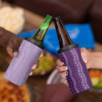 Vintage Violet Hawaiian Traditional Kapa Mix Flowers Lei 4 in 1 Can Cooler Tumbler