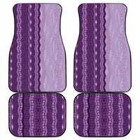Vintage Violet Hawaiian Traditional Kapa Mix Flowers Lei Car Mats
