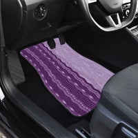 Vintage Violet Hawaiian Traditional Kapa Mix Flowers Lei Car Mats