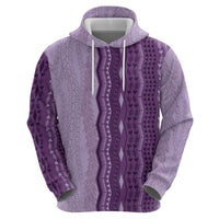 Vintage Violet Hawaiian Traditional Kapa Mix Flowers Lei Hoodie