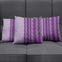 Vintage Violet Hawaiian Traditional Kapa Mix Flowers Lei Pillow Cover