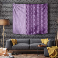 Vintage Violet Hawaiian Traditional Kapa Mix Flowers Lei Tapestry LT7 Violet - Polynesian Pride