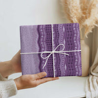 Vintage Violet Hawaiian Traditional Kapa Mix Flowers Lei Wrapping Paper LT7 - Polynesian Pride