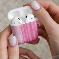 Vintage Pink Hawaiian Traditional Kapa Mix Flowers Lei AirPods Case
