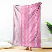 Vintage Pink Hawaiian Traditional Kapa Mix Flowers Lei Blanket LT7 - Polynesian Pride