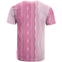 Vintage Pink Hawaiian Traditional Kapa Mix Flowers Lei T Shirt