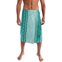 Vintage Teal Hawaiian Traditional Kapa Mix Flowers Lei Lavalava LT7 Teal - Polynesian Pride