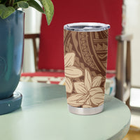Samoa Women's Day Tumbler Cup Tiale Flower Mix Siapo Tapa