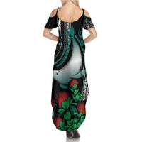 Aloha Hawaii Monk Seal Family Matching Summer Maxi Dress and Hawaiian Shirt Mix Ohia Lehua