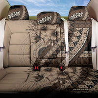 Bula Fiji Back Car Seat Cover Mocha Brown Kaivity Masi Tapa LT7 One Size Brown - Polynesian Pride