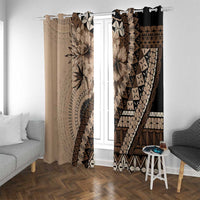 Bula Fiji Window Curtain Mocha Brown Kaivity Masi Tapa