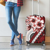 Bula Fiji Luggage Cover White Kaivity Masi Tapa