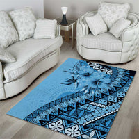 Bula Fiji Area Rug Turquoise Kaivity Masi Tapa