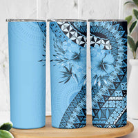 Bula Fiji Skinny Tumbler Turquoise Kaivity Masi Tapa