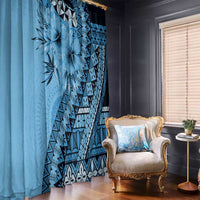 Bula Fiji Window Curtain Turquoise Kaivity Masi Tapa