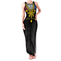Philippines Heritage Baybayin Mix Polynesian Family Matching Tank Maxi Dress and Hawaiian Shirt