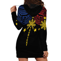Philippines Heritage Personalized Hoodie Dress Baybayin Philipinas Sun