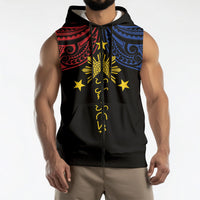 Philippines Heritage Personalized Sleeveless Zip Hoodie Baybayin Philipinas Sun LT7 - Polynesian Pride
