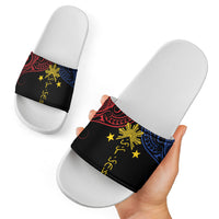 Philippines Heritage Slide Sandals Baybayin Philipinas Sun