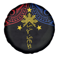 Philippines Heritage Spare Tire Cover Baybayin Philipinas Sun