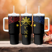 Philippines Heritage Tumbler With Handle Baybayin Philipinas Sun
