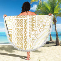 Samoa Lotu Tamaiti Mamanu Siapo Beach Blanket Golden Plumeria - Polynesian Pride