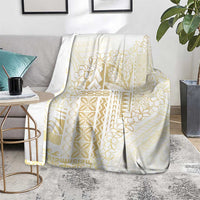 Samoa Lotu Tamaiti Mamanu Siapo Blanket Golden Plumeria - Polynesian Pride