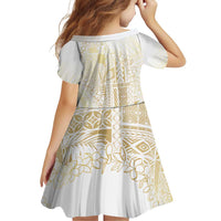 Samoa Lotu Tamaiti Mamanu Siapo Family Matching Puletasi and Hawaiian Shirt Golden Plumeria - Polynesian Pride