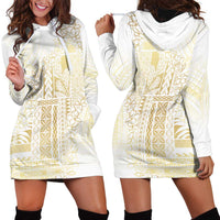 Samoa Lotu Tamaiti Mamanu Siapo Hoodie Dress Golden Plumeria - Polynesian Pride