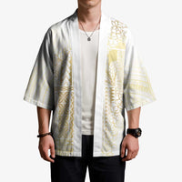Samoa Lotu Tamaiti Mamanu Siapo Kimono Golden Plumeria - Polynesian Pride