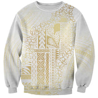 Samoa Lotu Tamaiti Mamanu Siapo Sweatshirt Golden Plumeria - Polynesian Pride
