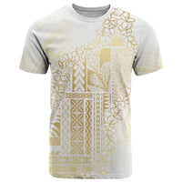 Samoa Lotu Tamaiti Mamanu Siapo T Shirt Golden Plumeria - Polynesian Pride
