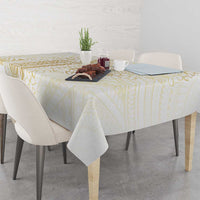 Samoa Lotu Tamaiti Mamanu Siapo Tablecloth Golden Plumeria - Polynesian Pride