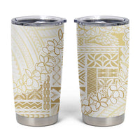 Samoa Lotu Tamaiti Mamanu Siapo Tumbler Cup Golden Plumeria - Polynesian Pride