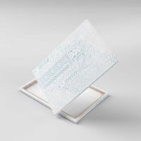 Samoa Lotu Tamaiti Mamanu Siapo Canvas Wall Art Off White Plumeria - Polynesian Pride