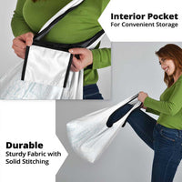 Samoa Lotu Tamaiti Mamanu Siapo Grocery Bag Off White Plumeria - Polynesian Pride