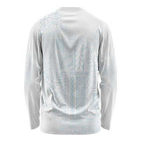 Samoa Lotu Tamaiti Mamanu Siapo Long Sleeve Shirt Off White Plumeria - Polynesian Pride