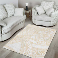 Samoa Lotu Tamaiti Ivory Area Rug Teuila Tatau - Polynesian Pride