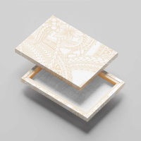 Samoa Lotu Tamaiti Ivory Canvas Wall Art Teuila Tatau - Polynesian Pride