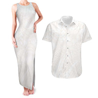 Samoa Lotu Tamaiti Ivory Couples Matching Tank Maxi Dress and Hawaiian Shirt Teuila Tatau - Polynesian Pride