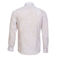 Samoa Lotu Tamaiti Ivory Family Matching Long Sleeve Bodycon Dress and Hawaiian Shirt Teuila Tatau - Polynesian Pride