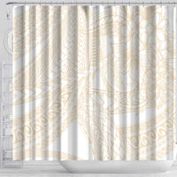 Samoa Lotu Tamaiti Ivory Shower Curtain Teuila Tatau - Polynesian Pride