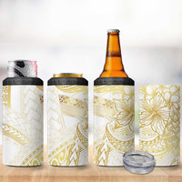 Samoa Lotu Tamaiti Gold 4 in 1 Can Cooler Tumbler Teuila Tatau - Polynesian Pride
