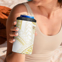 Samoa Lotu Tamaiti Gold 4 in 1 Can Cooler Tumbler Teuila Tatau - Polynesian Pride