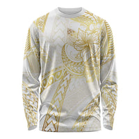 Samoa Lotu Tamaiti Gold Long Sleeve Shirt Teuila Tatau - Polynesian Pride