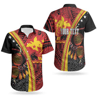 Papua New Guinea Independence Personalised Couples Matching Puletasi and Hawaiian Shirt PNG Bagi and Lime Pot LT7 - Polynesian Pride