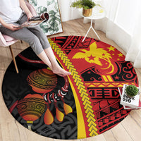 Papua New Guinea Independence Round Carpet PNG Bagi and Lime Pot LT7 - Polynesian Pride