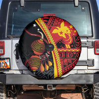 Papua New Guinea Independence Spare Tire Cover PNG Bagi and Lime Pot LT7 Black - Polynesian Pride