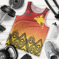 Papua New Guinea 1975 To The Future Personalised Men Tank Top Sepik Masks LT7 - Polynesian Pride