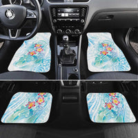 Sea Blue Polynesian Jellyfish Car Mats Watercolor Glows - Polynesian Pride